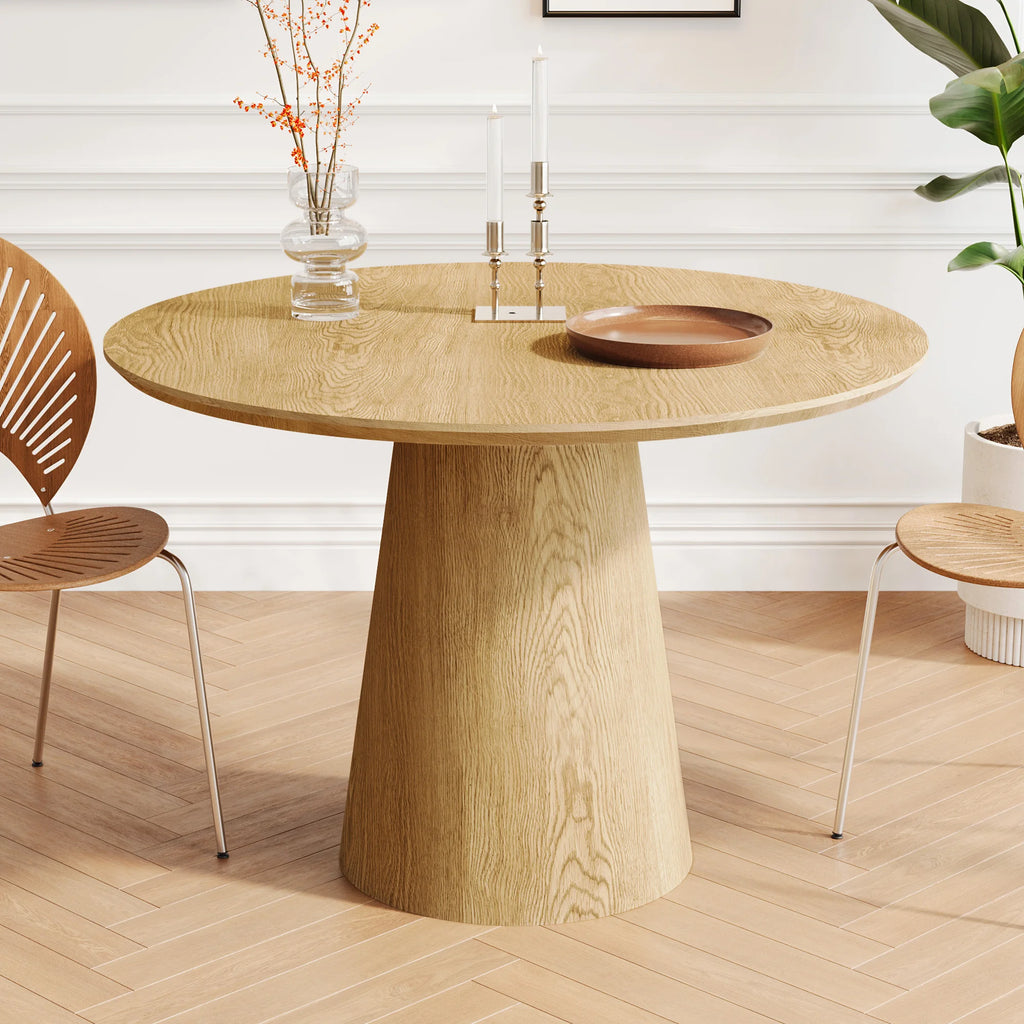 Solid Wood Strip Dining Table Natural Finish Modern Nordic Design for Home Restaurant Workshop Various Settings