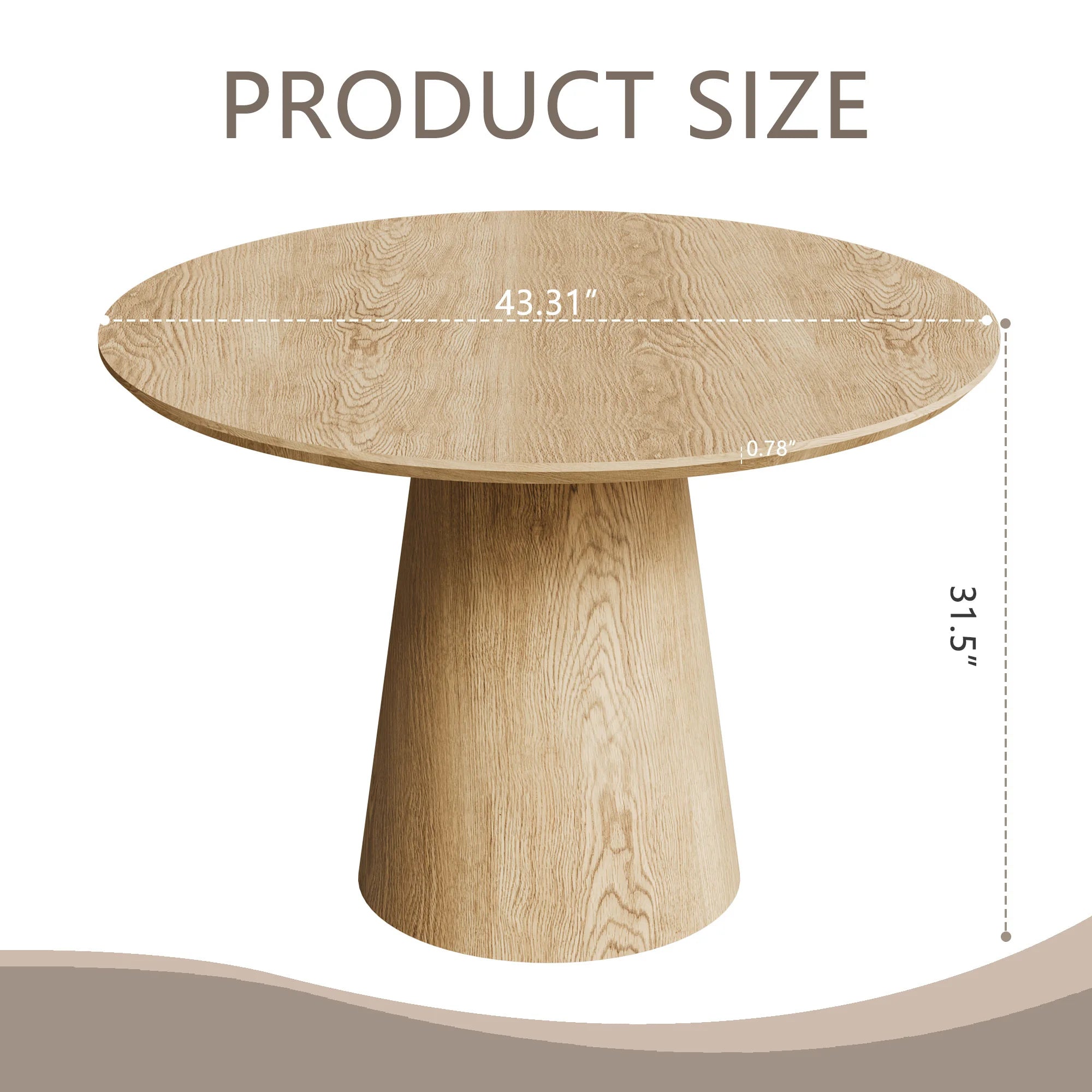 Solid Wood Strip Dining Table Natural Finish Modern Nordic Design for Home Restaurant Workshop Various Settings