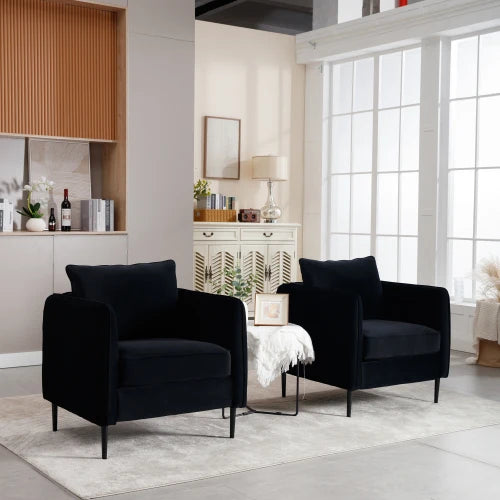 Mid-Century Velvet Accent Chair