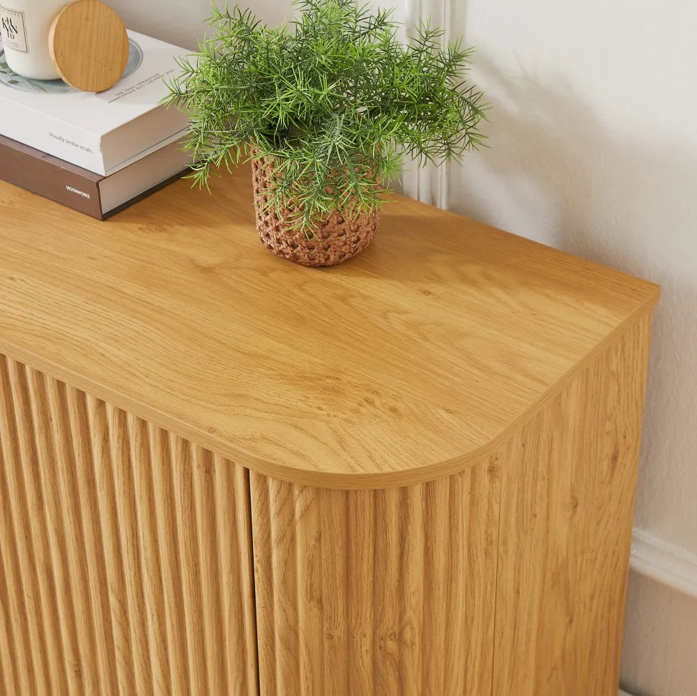Modern Fluted TV Stand
