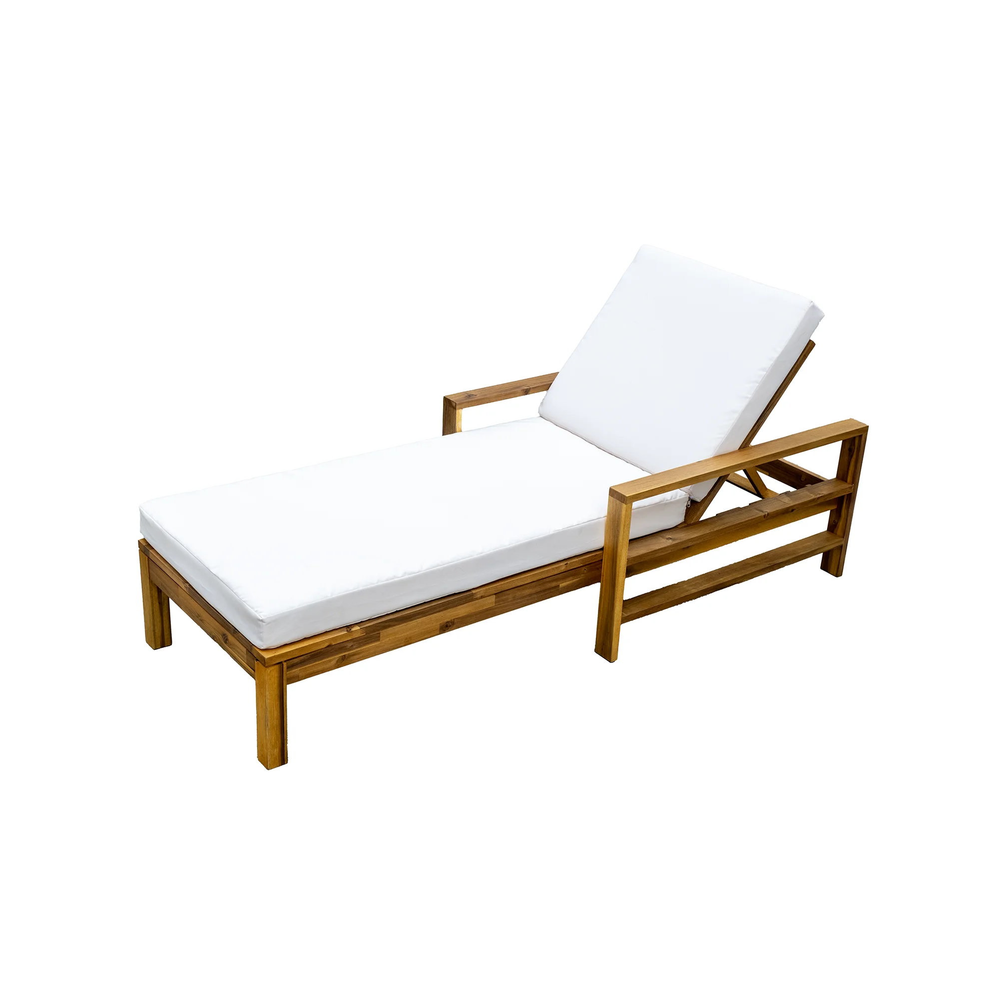 Acacia Wood Outdoor Chaise Lounge