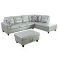 Latest Luxury Grey Leather Sectional Couches Reclining Fabric Home Furniture with Chenille Cover Modern Designs for Living Room
