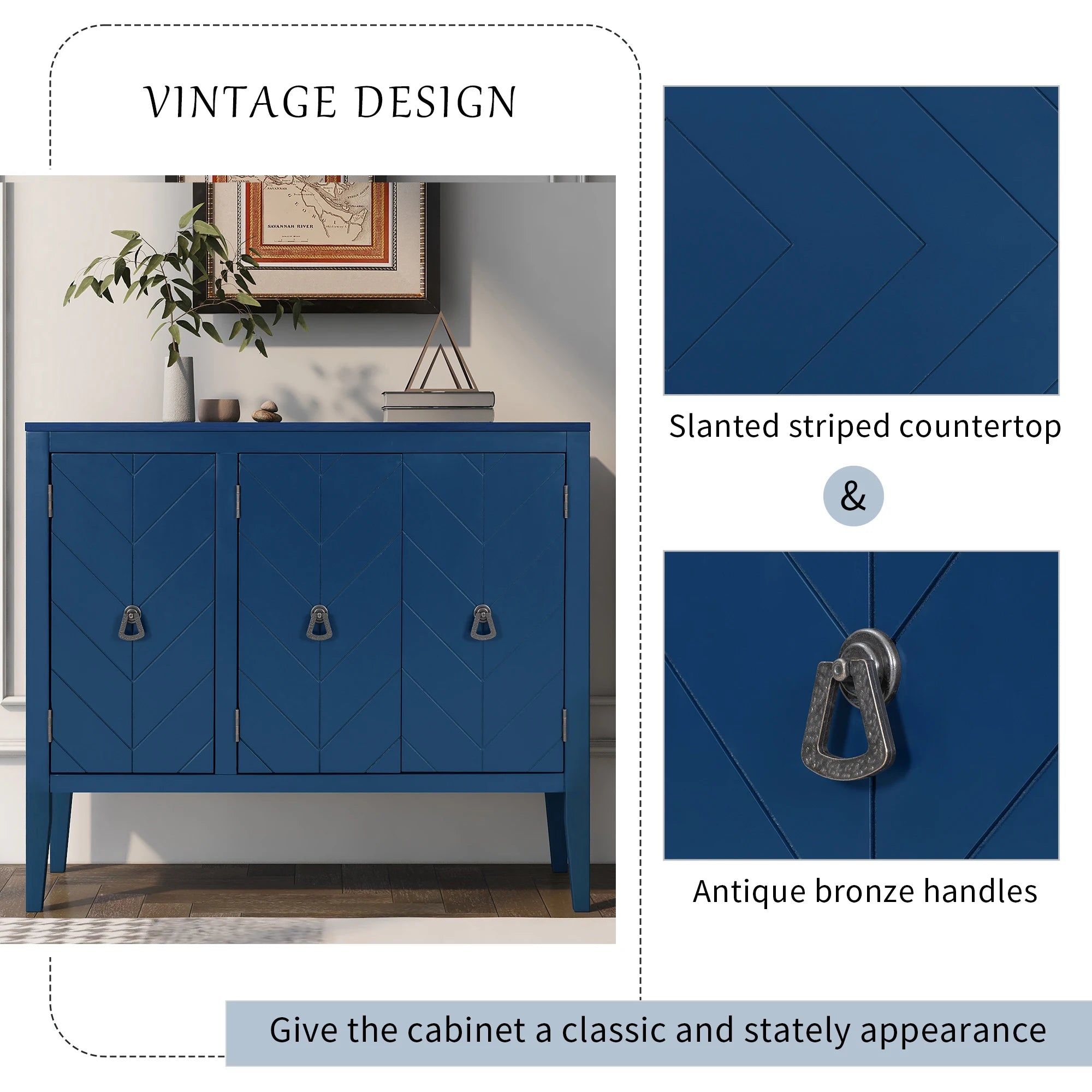 Modern 3-Door Sideboard Cabinet