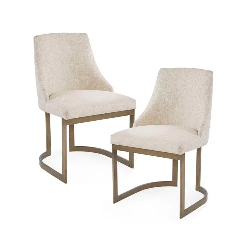 Antique Gold Upholstered Dining Chairs
