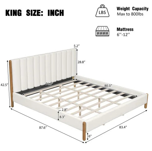 Wholesale Luxurious King Size Bed Frame Fabric Headboard Adjustable Eco-Friendly Storage Bed Modern Upholstered Wood Bed Screen