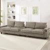 Modern Corduroy Sofa Couch USB Ports Hidden Storage Arms Flip-Top Cup Holders Reclining Feature for Bedroom Living Room