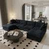 ATUNUS USA in Stock Drop Shipping Modern Corner Sofa U Shape Black White Grey Modular Sectional Couch Sofa Sets