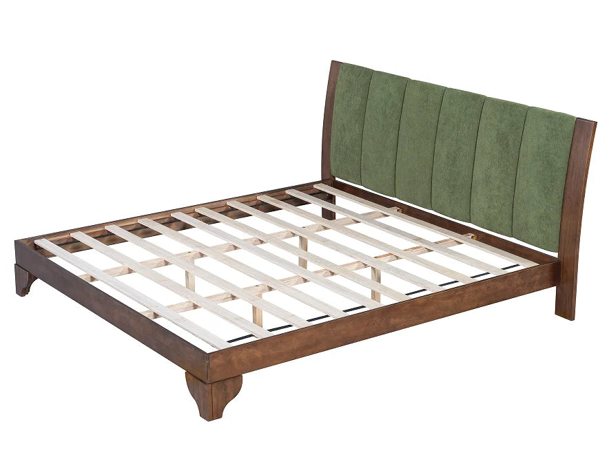 Mid-Century Upholstered Bed Frame