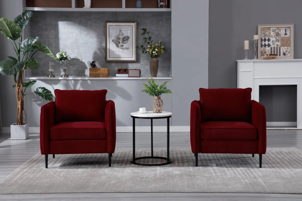 Mid-Century Velvet Accent Chair