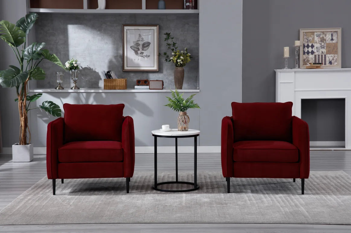 Mid-Century Velvet Accent Chair