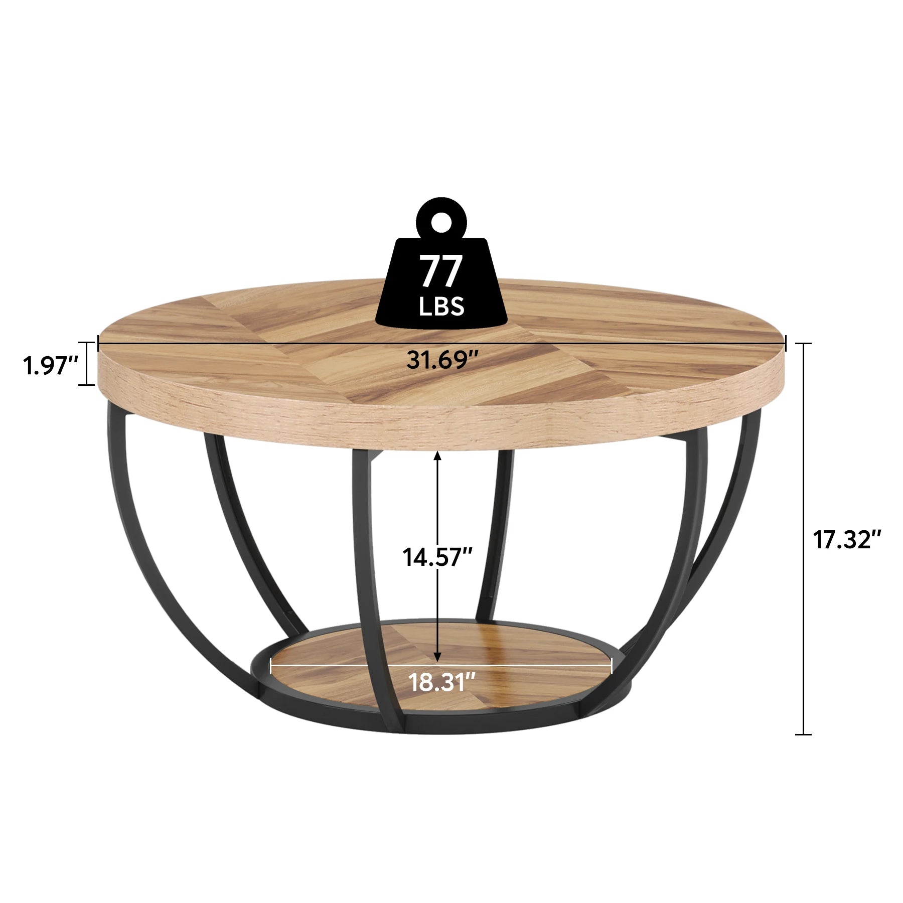 Modern Open Shelf Coffee Table