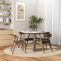 Dakota Solid Wood Black Leather Dining Chair Sets for Restaurant Dining Room Coffee Shop