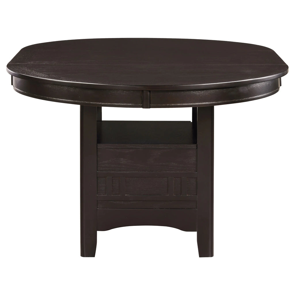 Modern Espresso Oval Adjustable Extension Leaf Dining Table