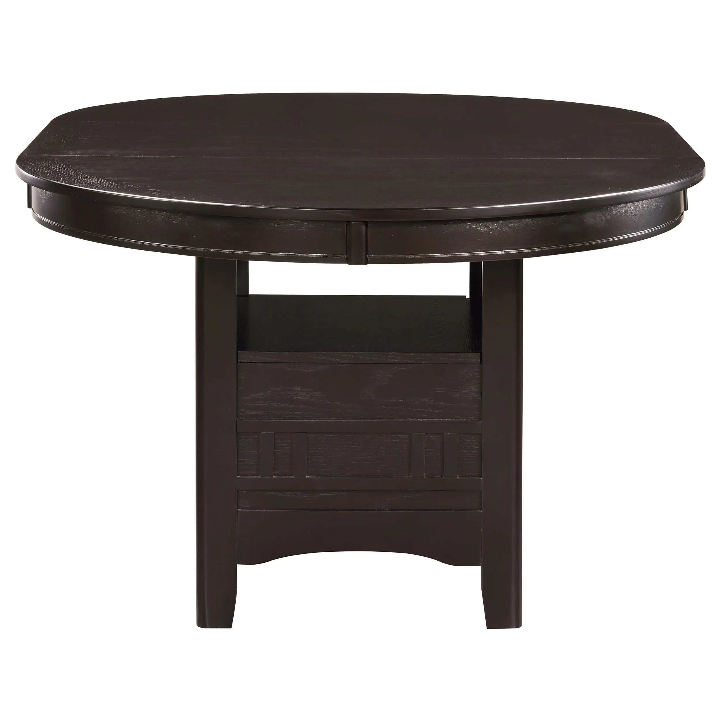 Modern Espresso Oval Adjustable Extension Leaf Dining Table