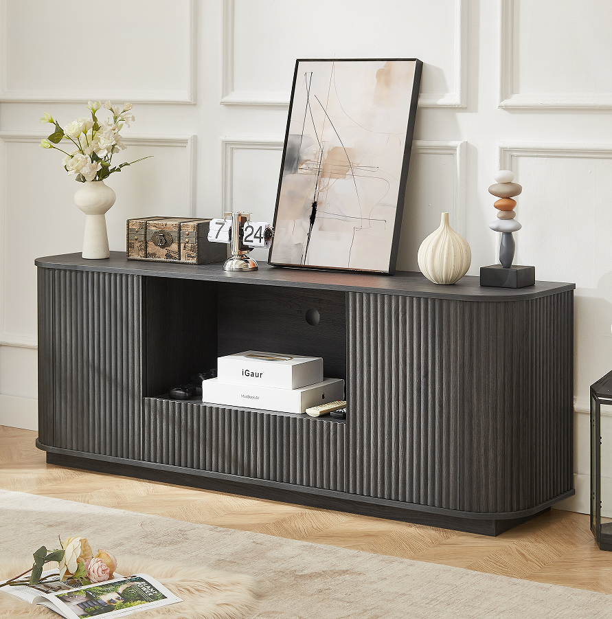Modern Fluted TV Stand