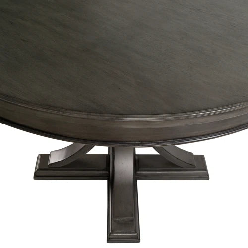 Modern  Round Dining Table, Solid Wood Finish Classic Design for Dining Room