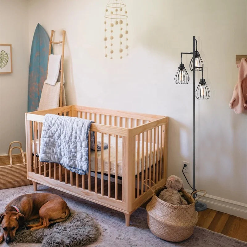 Farmhouse Industrial Floor Lamp