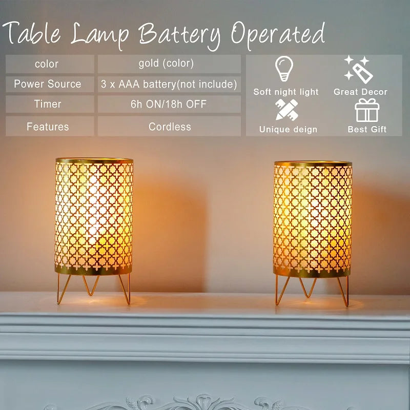 Modern Gold Cordless Table Lamps
