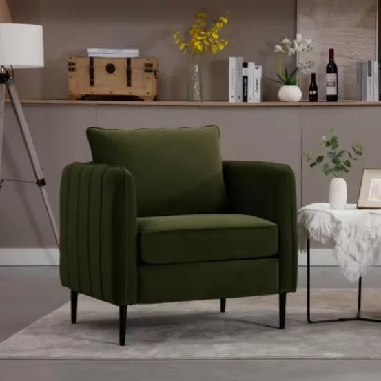 Mid-Century Velvet Accent Chair