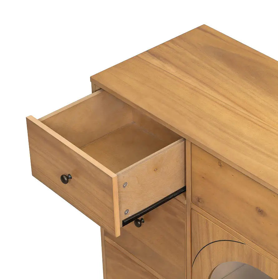 Modern Solid Wood Storage Cabinet