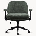 Free Shipping Modern Thick Cushion Wide Seat Flip-Arms Criss-Cross Home Office Bedroom Cross-Legged Fabric Office Chair