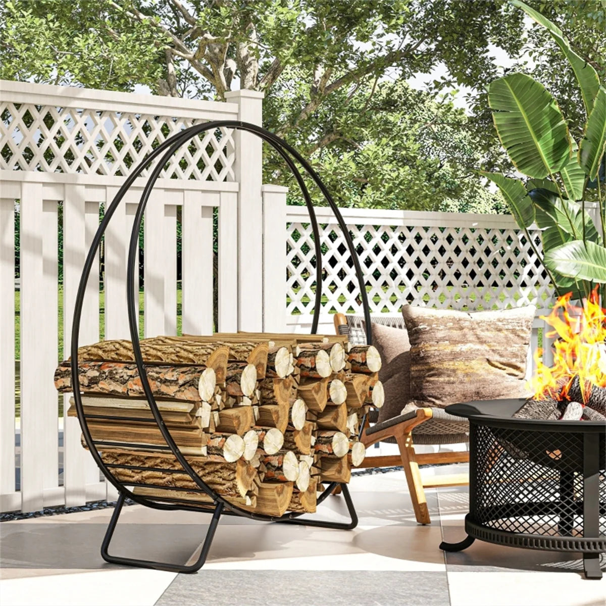 Heavy-Duty Firewood Rack