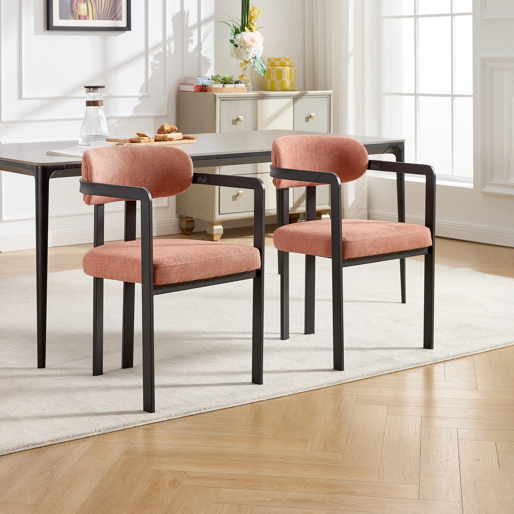 Victorian European Style Metal Frame Modern Luxury Nordic Fine Fabric Beauty Dining Table And Chair