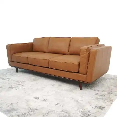 Mid-Century Leather Sofa