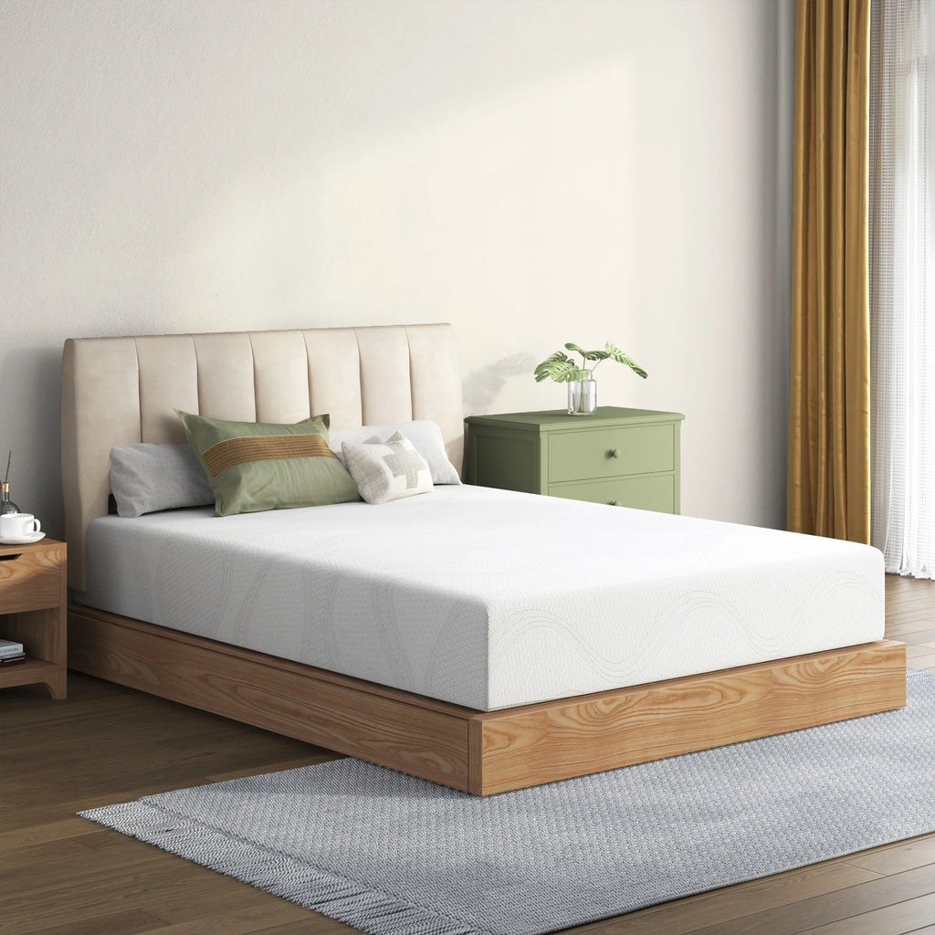 Twin Size Memory Foam Mattress 6 Inch with Cooling Green Tea Gel CertiPUR-US Certified White