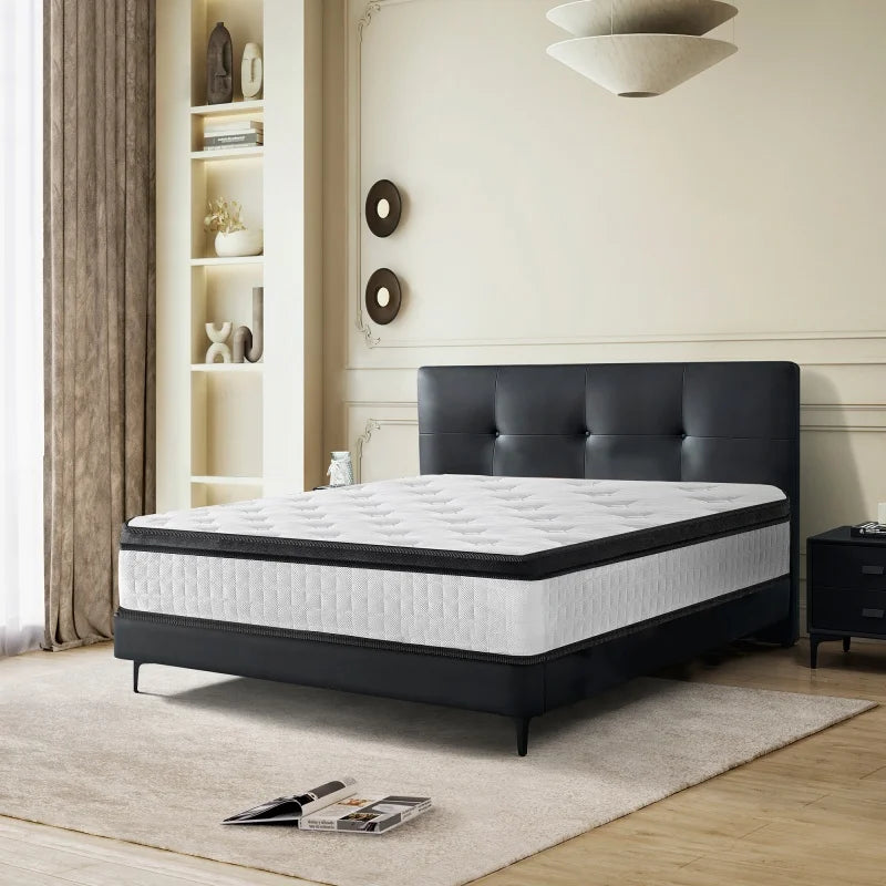 M US Stock 12 Inch Twin Size Hybrid Euro Top Memory Foam Pocket Spring Mattress Pocket Spring Roll up Mattress