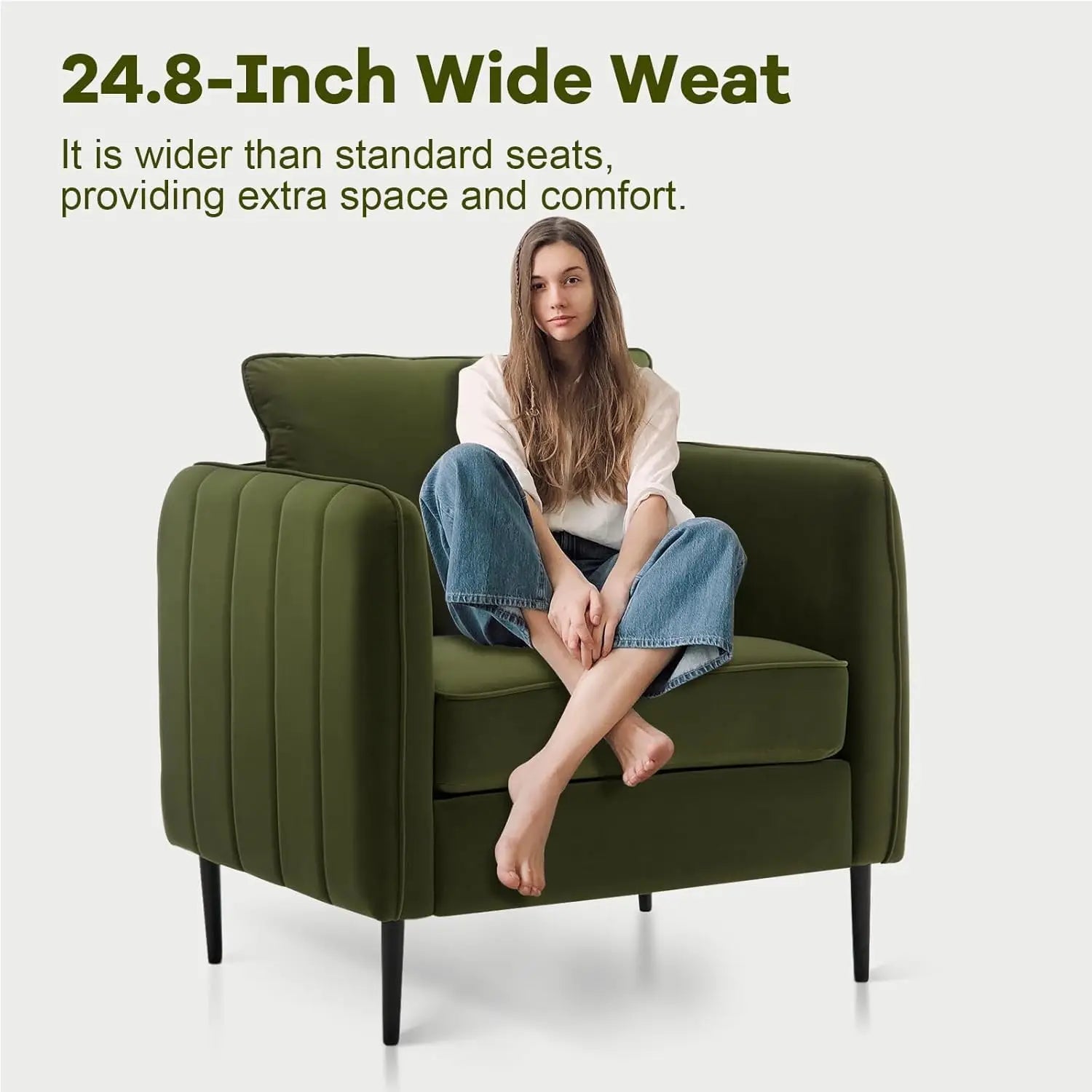 Mid-Century Velvet Accent Chair