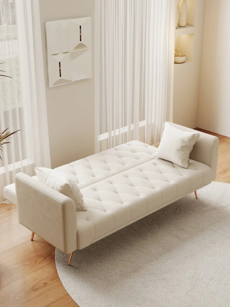 Luxury American Velvet Chesterfield Sofa Convertible Seat Set for Small Spaces-Comfortable Seating for Living Room Bedroom
