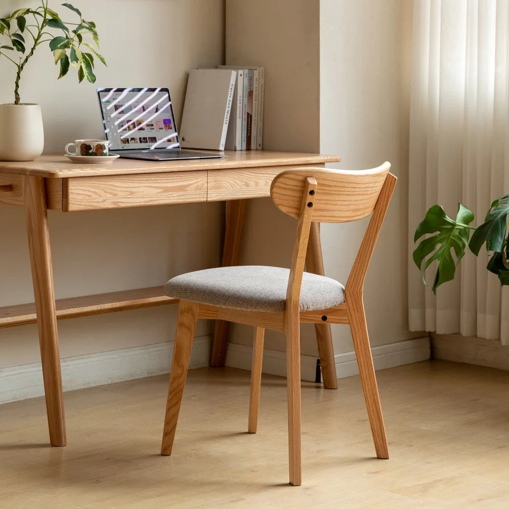 M FAS Grade Oak Natural Wood Chair Table Chair Wooden Dining Chair 2 Pieces