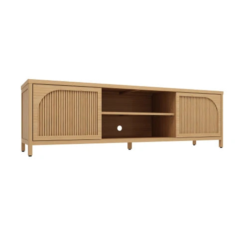 Mid-Century Wood Finish TV Stand