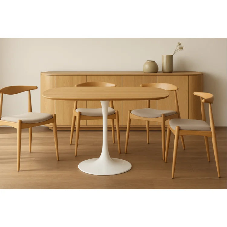 Modern Simple Multifunctional Solid Wood Adjustable Portable Waterproof Dining Table 4 PCS Chairs Dining Home Hotel Apartment
