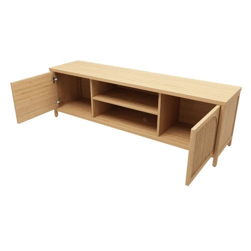 Mid-Century Wood Finish TV Stand