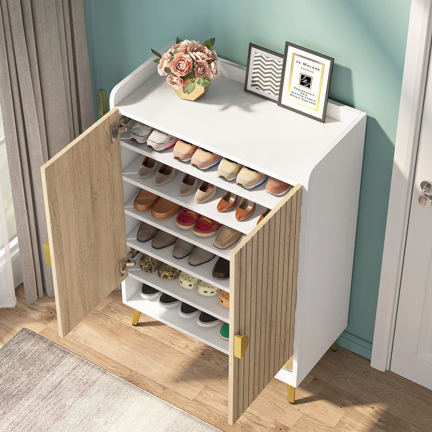 Sleek Entryway Shoe Cabinet