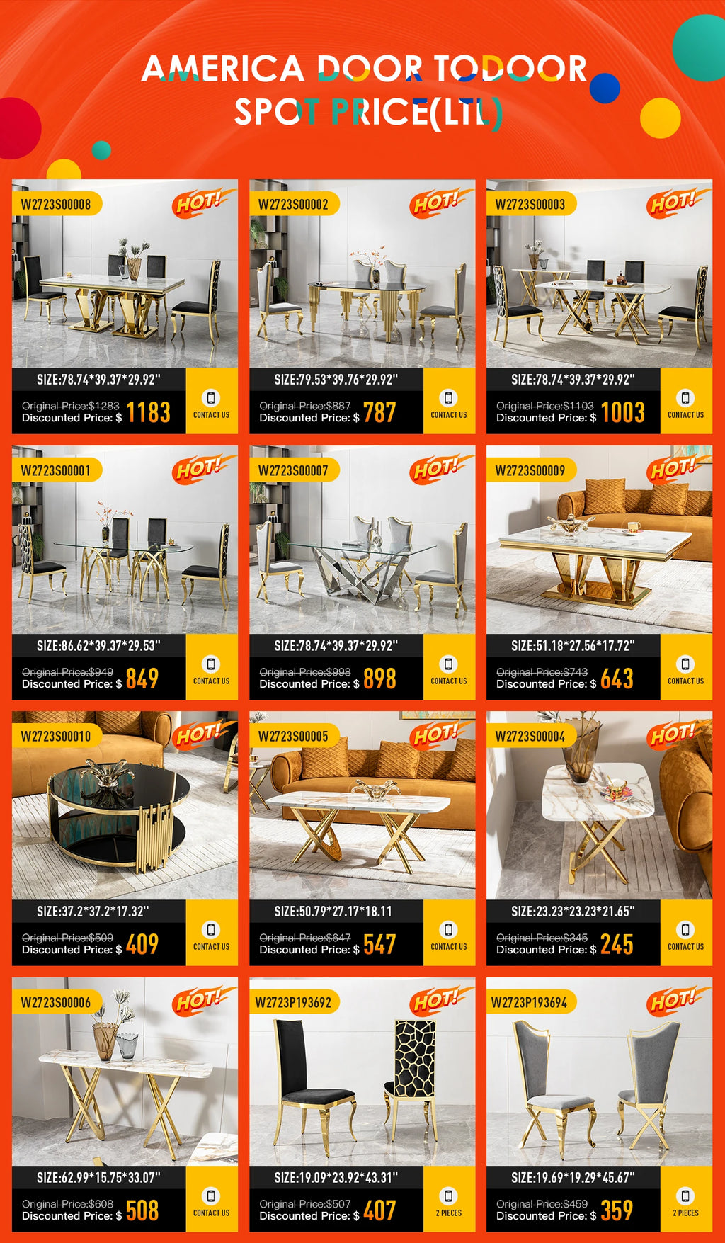 Wholesale Table Console Luxury Gold Stainless Steel Hallway Table Living Room Furniture