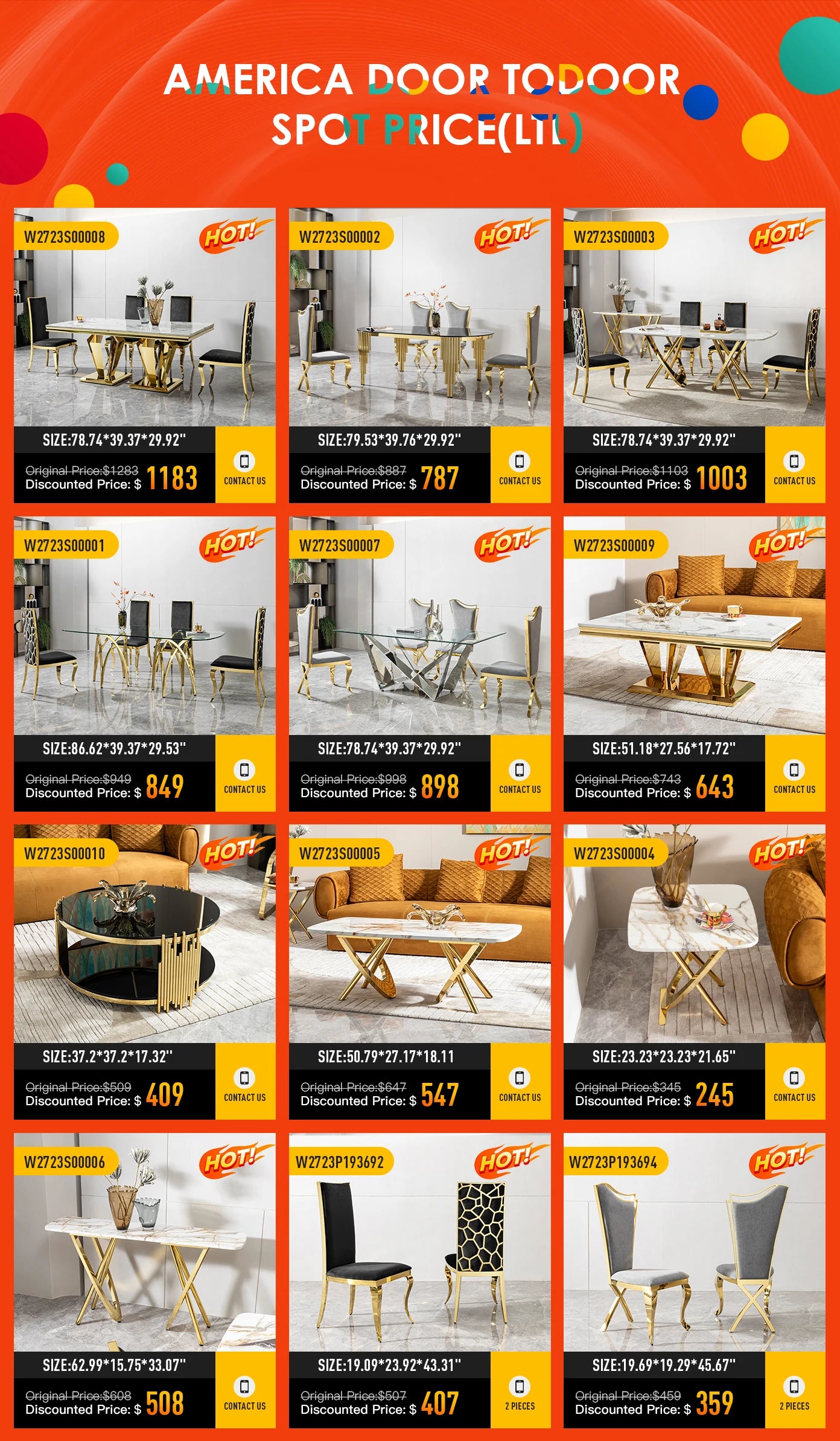 Wholesale Table Console Luxury Gold Stainless Steel Hallway Table Living Room Furniture