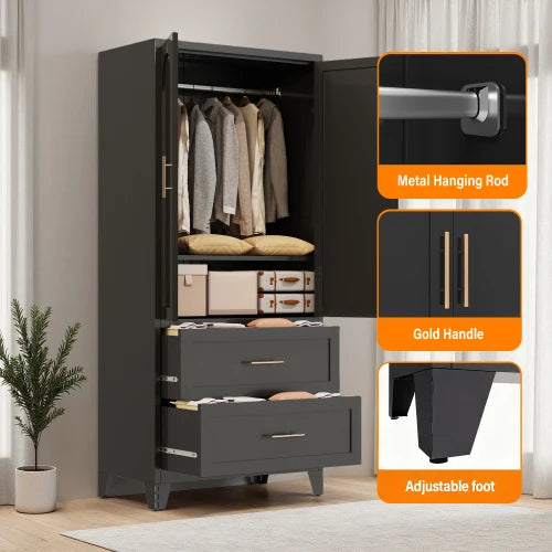Modern Steel Wardrobe Cabinet