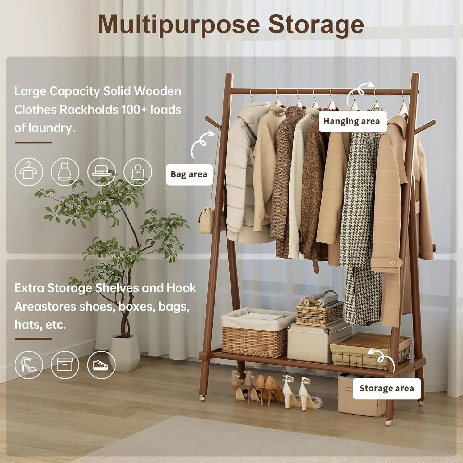 Modern Rolling Garment Rack