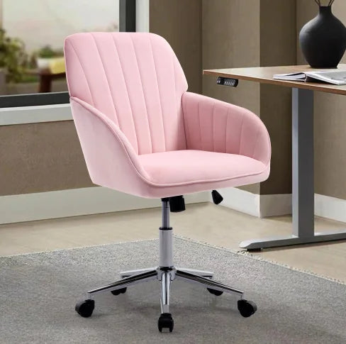 Adjustable Modern Fabric Office Chair Ergonomic Swivel Chair with Metal Base Eco-Friendly Design for Home Bedroom Use