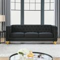 M 3 Seater Sofa Modern Couch Upholstered Button and Metal Legs for Living Room Furniture Lazy Recliner Sofa Set