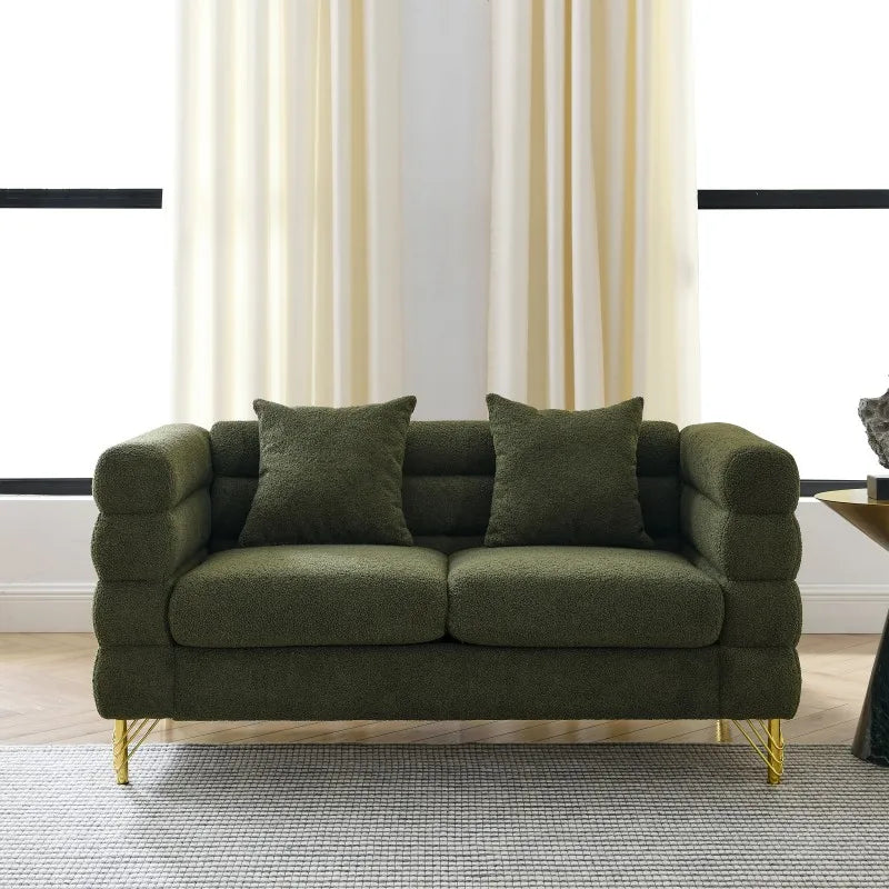 Oversized Two-Seater Chesterfield Velvet Modular Eco-Friendly Sofa Set with Deep Seating for Living Room and Bedroom