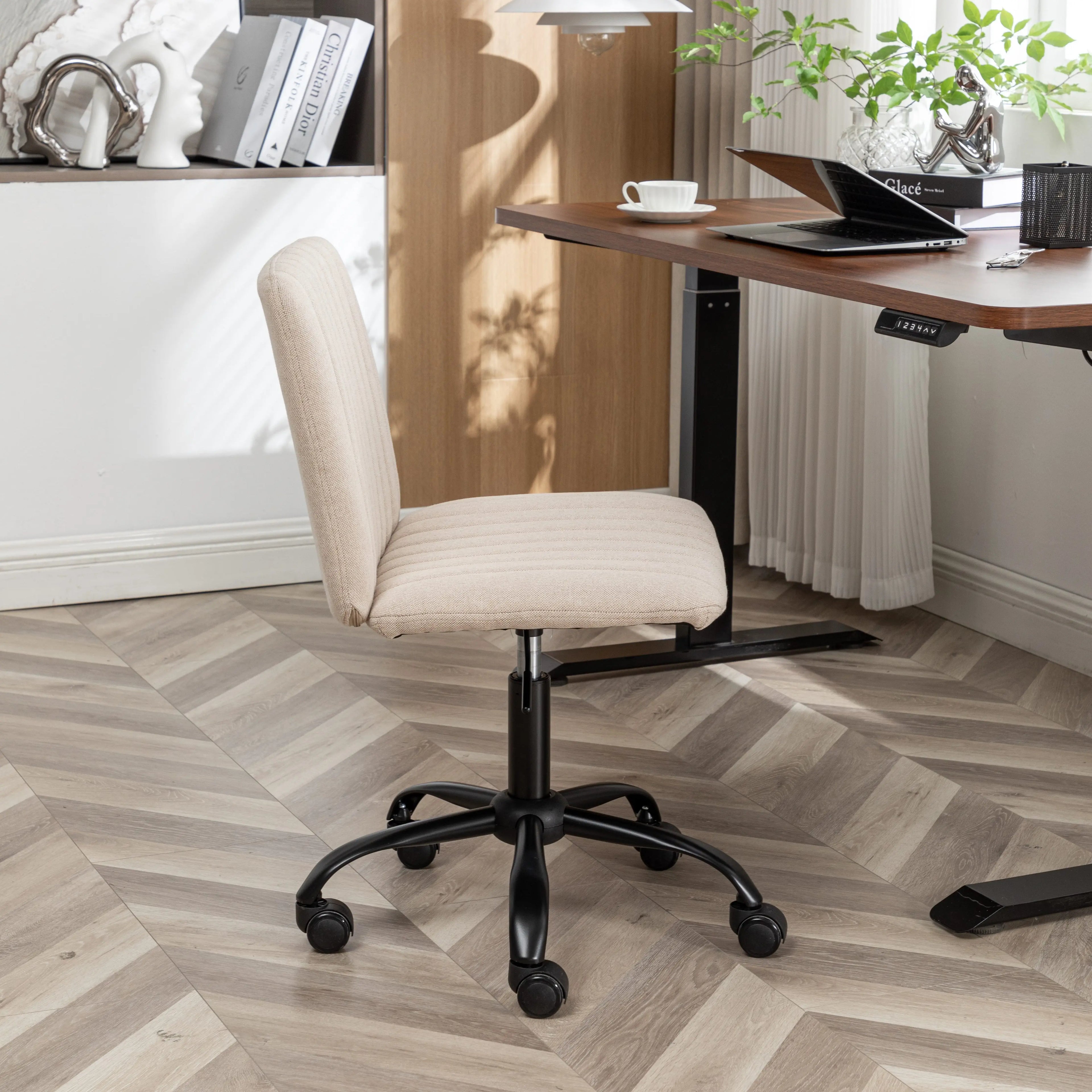 Modern Foldable Masar Fabric Swivel Office Chair for Home Office