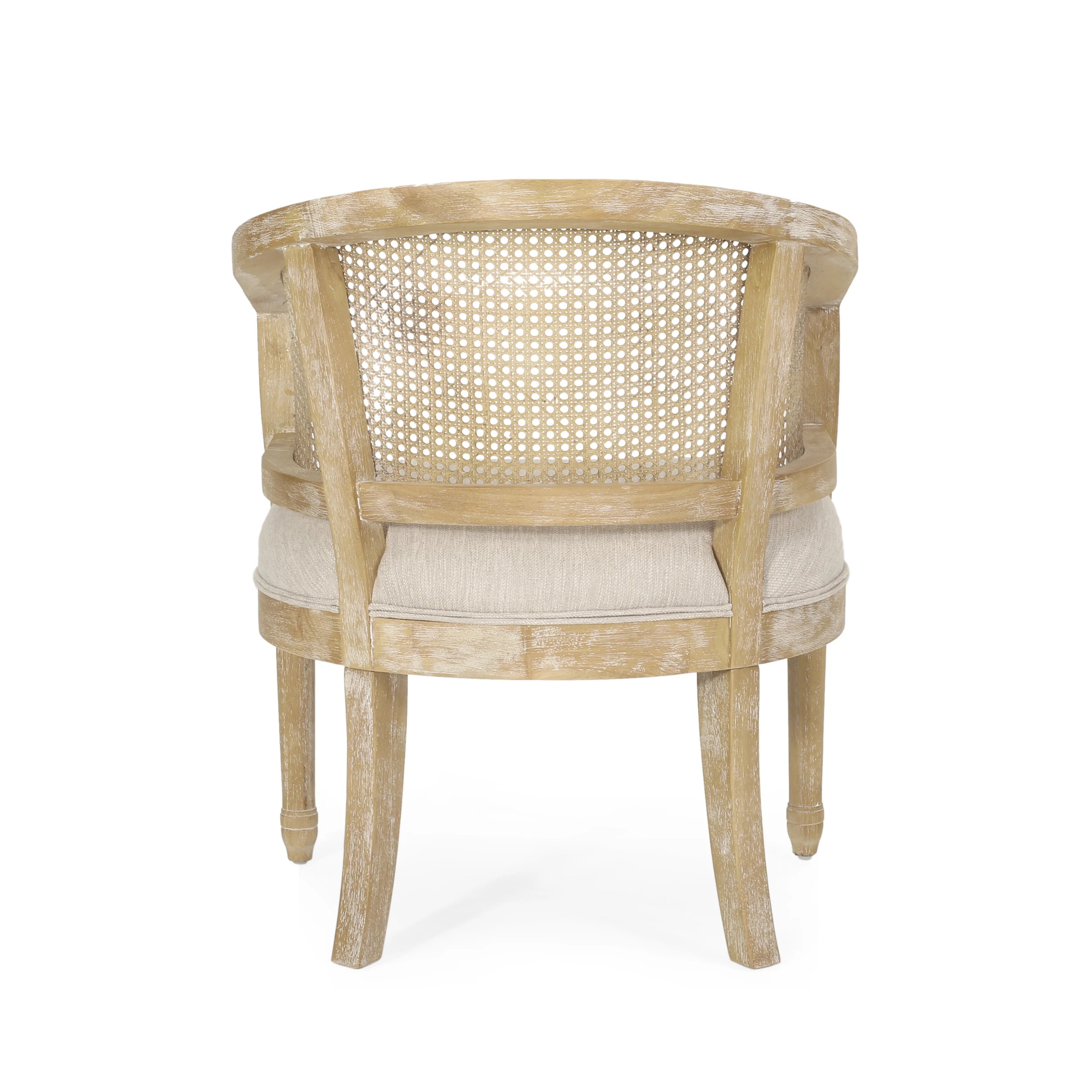 Modern Leisure Accent Chair Rubber Wood Beige Natural for Living Room Home Office