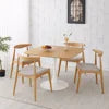 Modern Simple Multifunctional Solid Wood Adjustable Portable Waterproof Dining Table 4 PCS Chairs Dining Home Hotel Apartment
