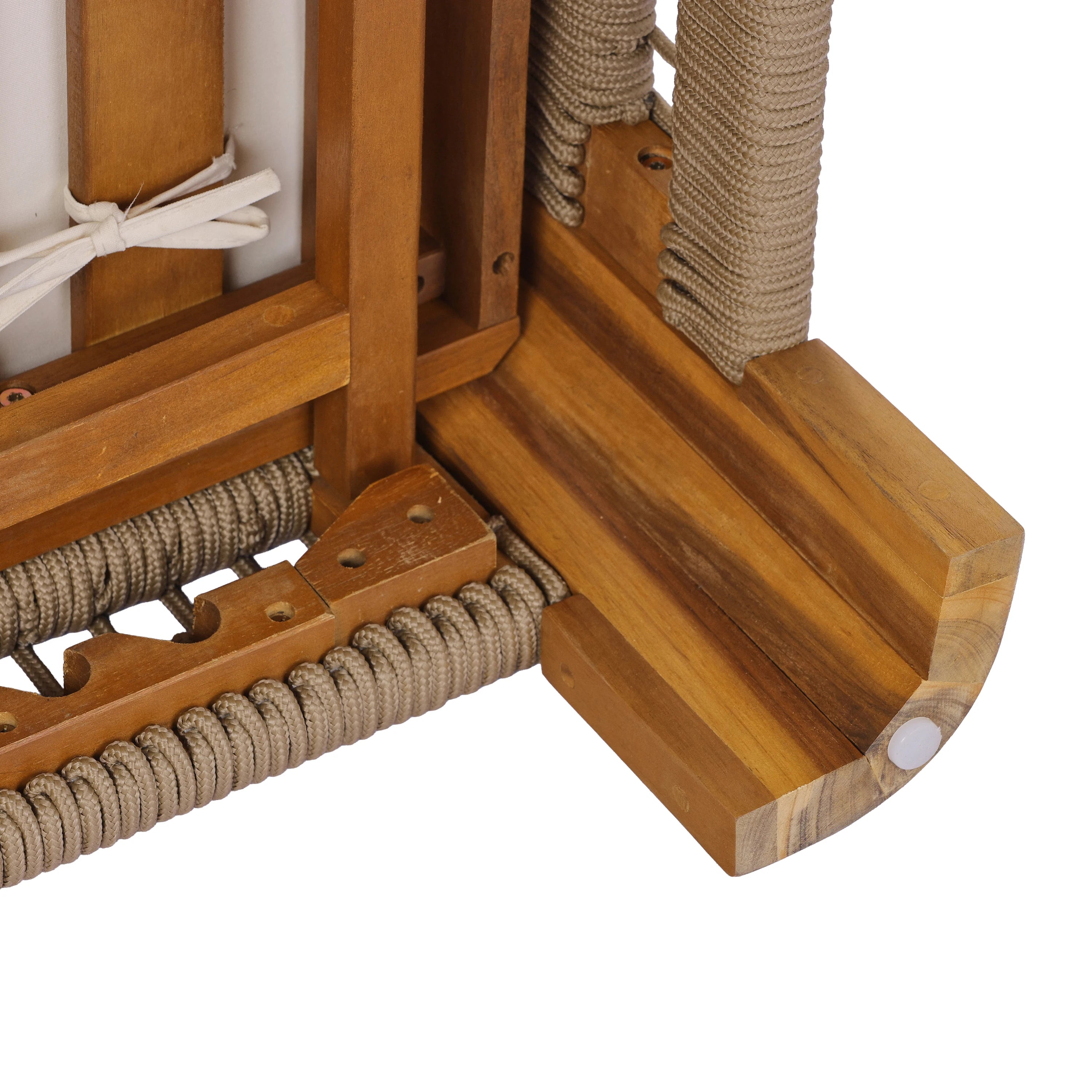 Modern Acacia Wood Chaise Lounge