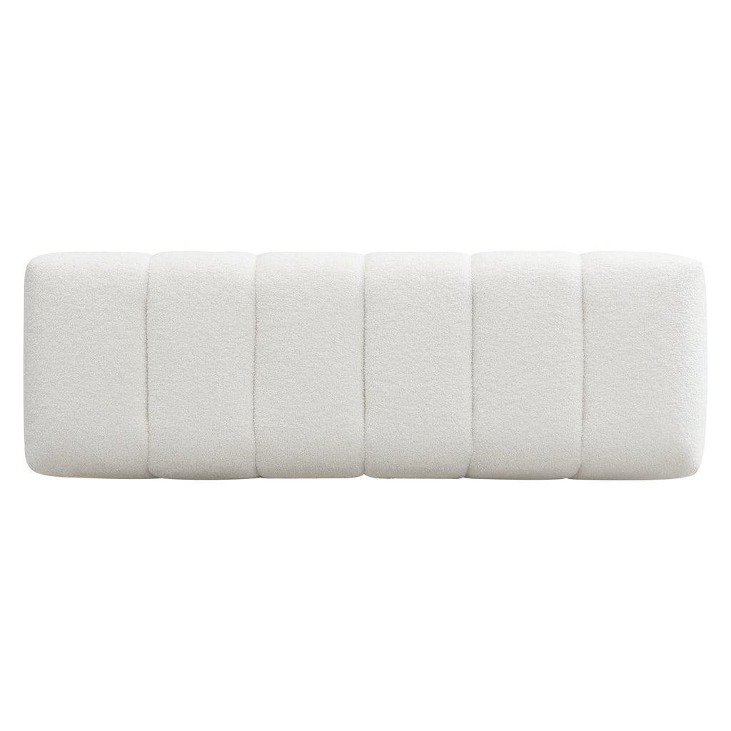 Modern Upholstered Dining Bench for Bedroom Furniture No-Assembly Bench Ottoman for Dining Room Living Room & Bedroom