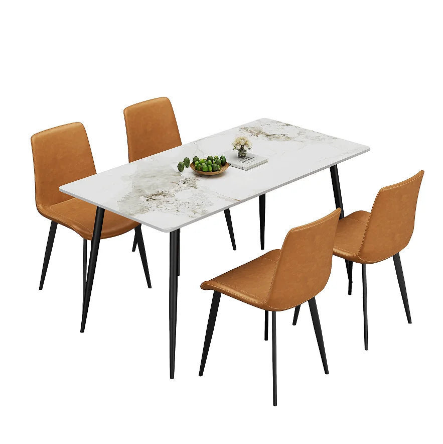 Modern Leather Dining Chair Set